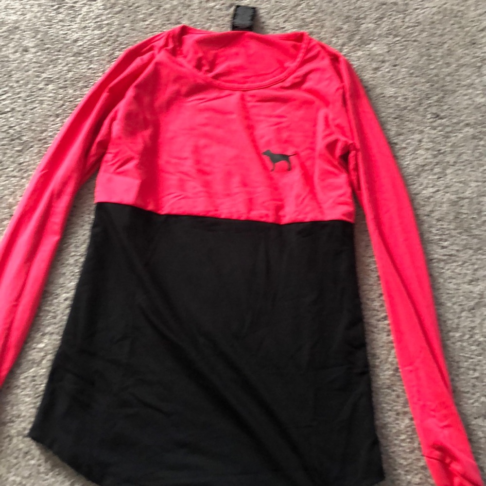 pink workout shirt